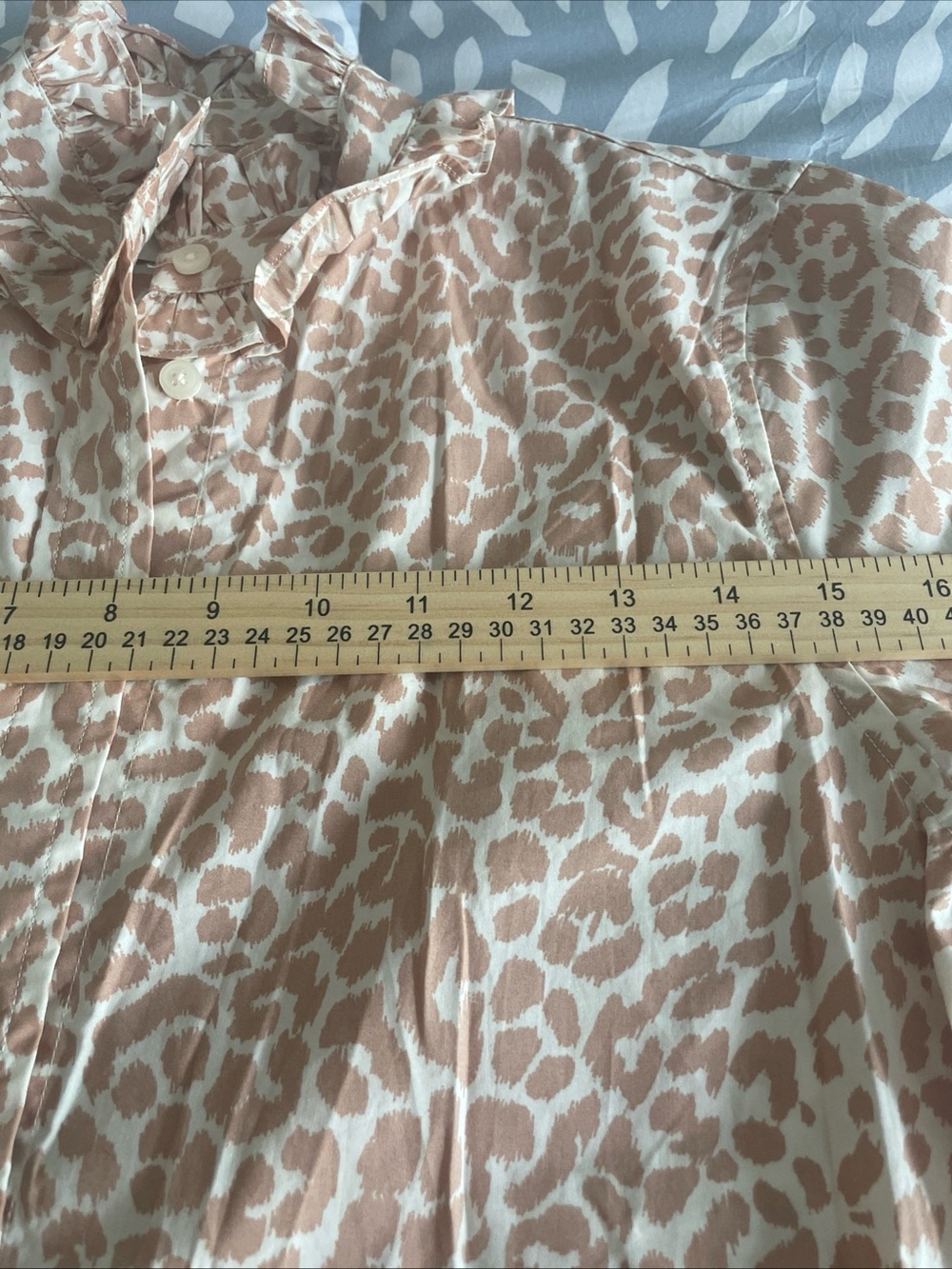 NWOT J. Crew Classic Ruffled  Leopard Print Button-Up Blouse Size S - Picture 11 of 13